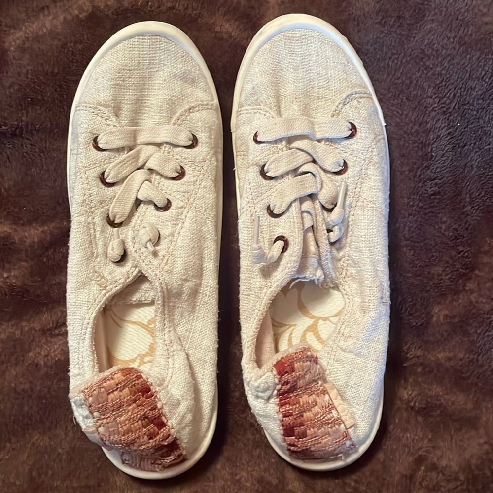Roxy Bayshore Linen Slip-on Shoes 8.5M EUC